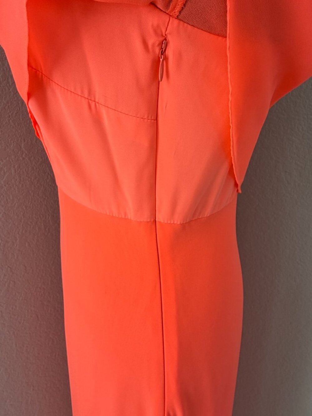 GIANNI BINI Neon Orange Strappy Long Maxi Dress Small - Picture 8 of 10